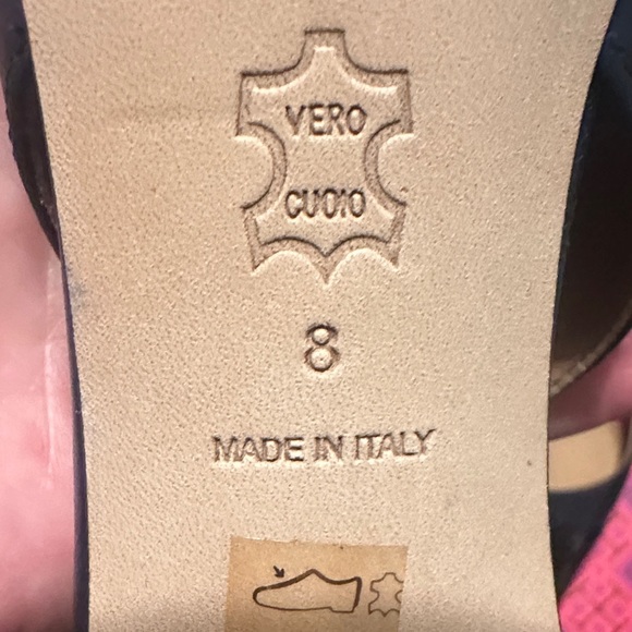 Tory Burch Penelope Slingback -NIB-3” Heel Navy Cap Toe Heels-Made in Italy - Picture 14 of 14